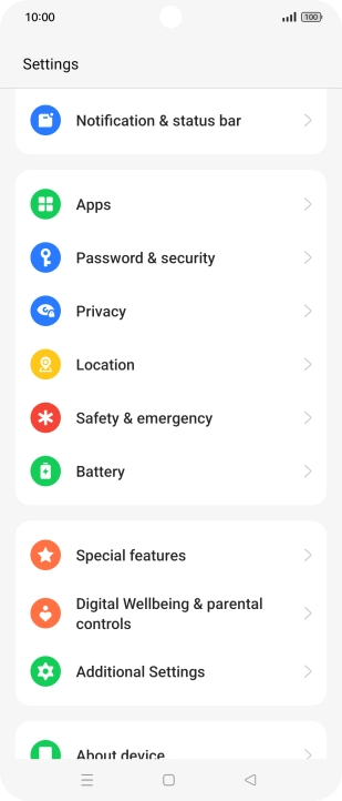 Press Password & security.