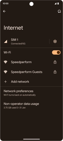 Press the required Wi-Fi network. Press the required Wi-Fi network.