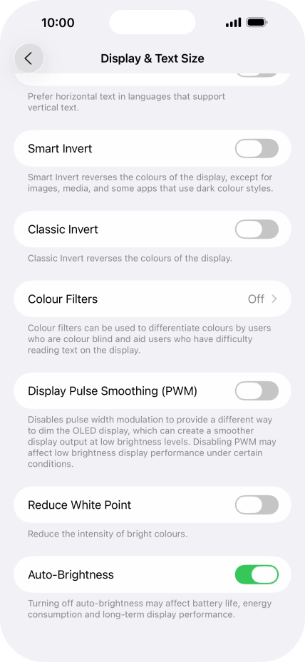 Press the indicator next to Press the indicator next to