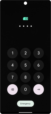 Key in a new four-digit PIN and press arrow right.
