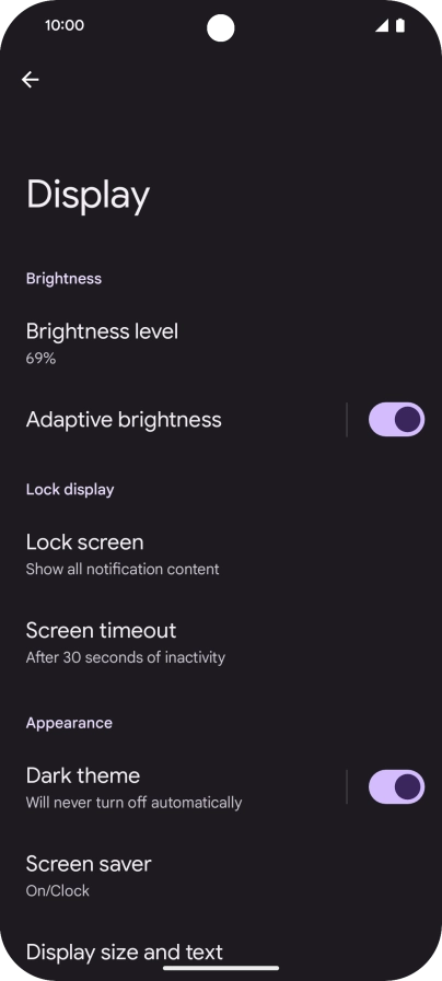 Press the indicator next to 