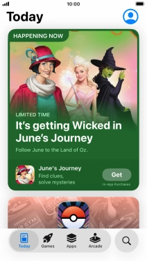 Press the search icon. Press the search icon.