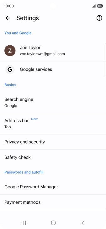 Press Privacy and security. Press Privacy and security.