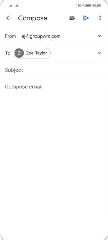 Press Subject and key in a subject.