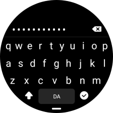 Key in the password for the Wi-Fi network and press the confirm icon. Key in the password for the Wi-Fi network and press the confirm icon.