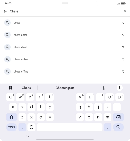 Key in the name or subject of the required app and press the search icon. Key in the name or subject of the required app and press the search icon.