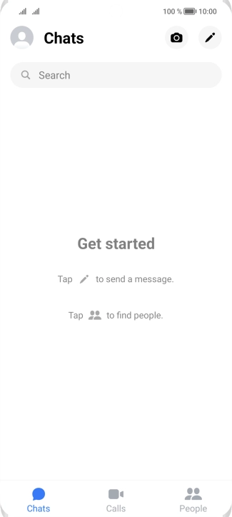 Press the search field. Press the search field.
