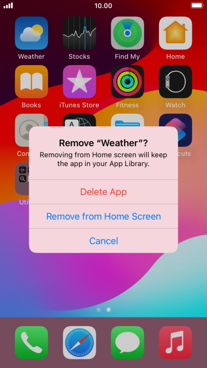 Press Delete App.