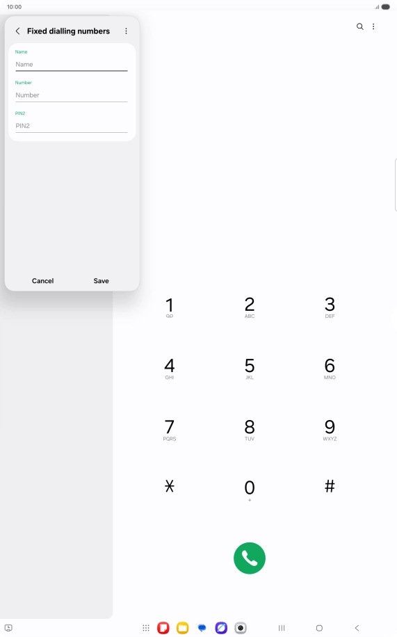 Press Name and key in the required name. Press Name and key in the required name.