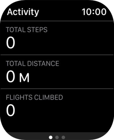 Keep sliding upwards and follow the instructions on the screen to see an activity summary for the current week or to adjust the daily activity goal.
