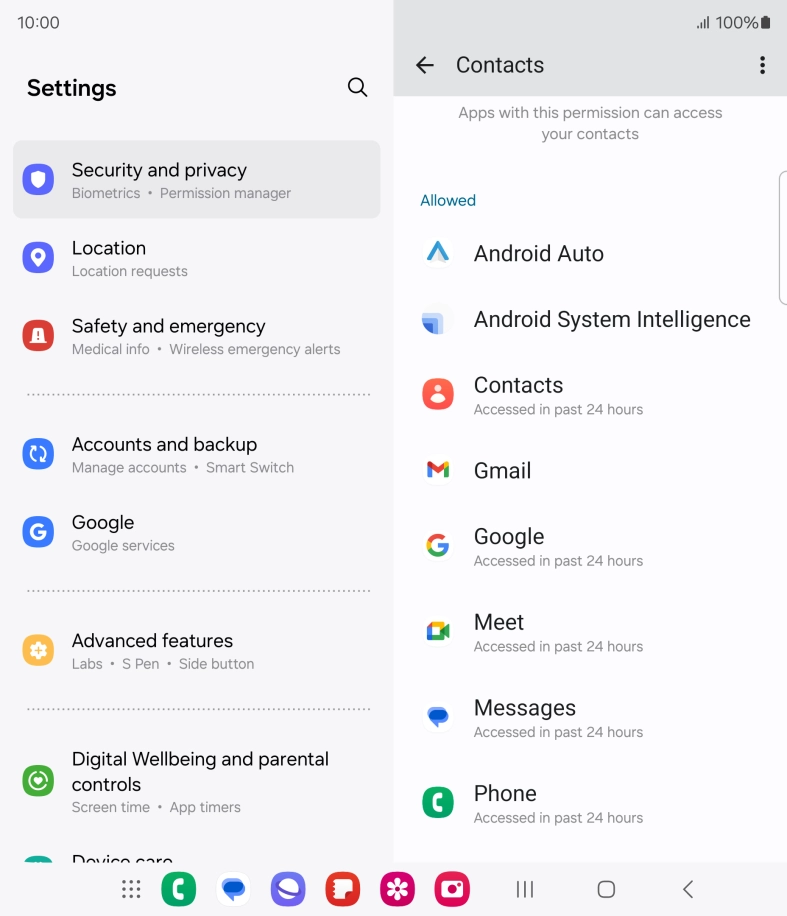 Press the required app. Press the required app.