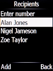 Select the required contact.