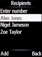 Select the required contact.