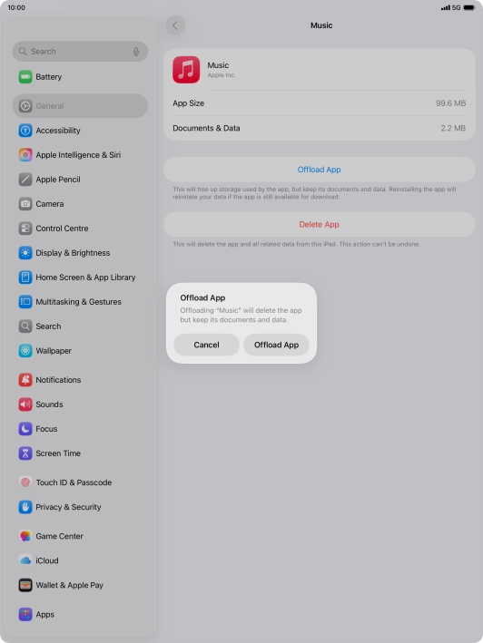 Press Offload App.