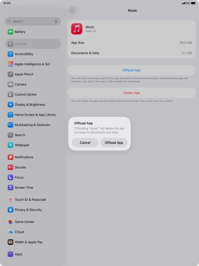 Press Offload App.