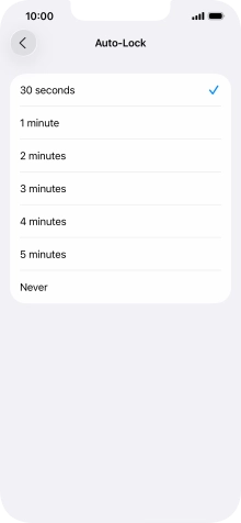 Press the required setting. Press the required setting.
