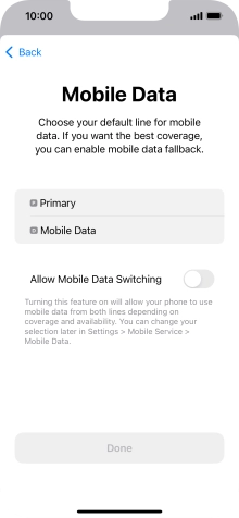 Press the required price plan. Press the required price plan.