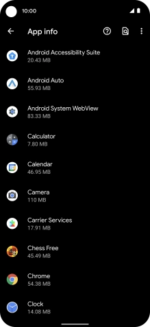 Press the required app. Press the required app.