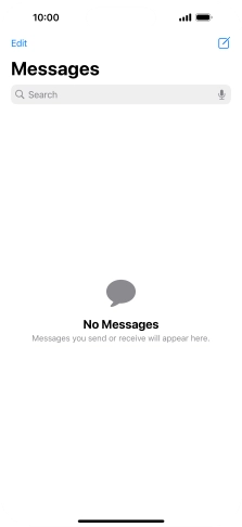 Press the new message icon. Press the new message icon.