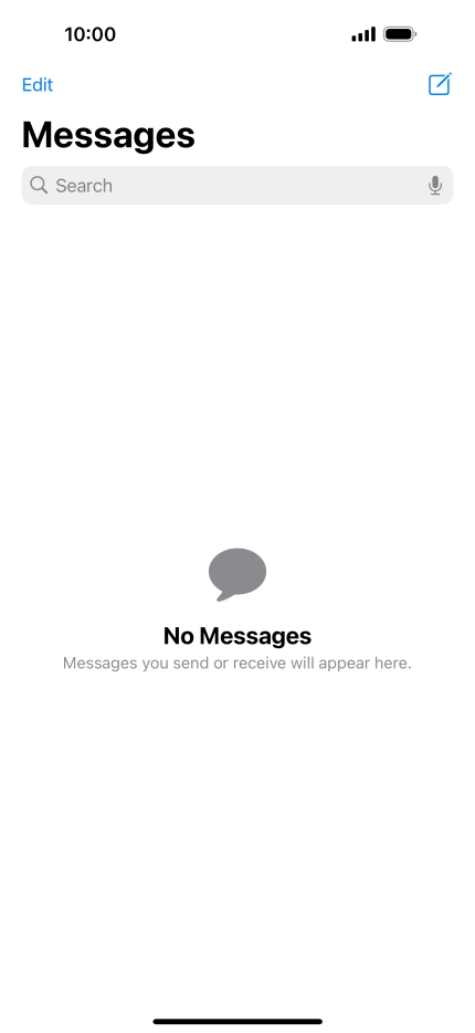 Press the new message icon. Press the new message icon.