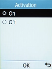 Select On to turn on the function. Select On to turn on the function.