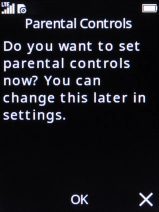 Select the required setting. Select the required setting.