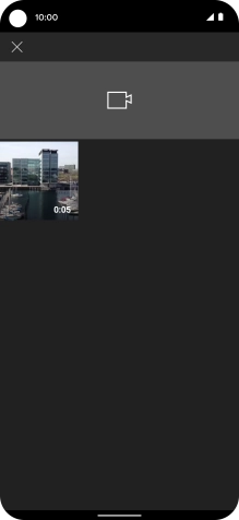 Press the required video clip. Press the required video clip.