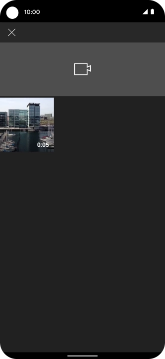 Press the required video clip. Press the required video clip.