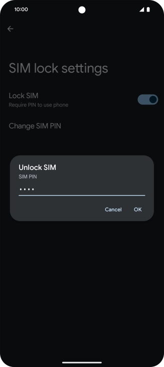 Key in your PIN and press OK.