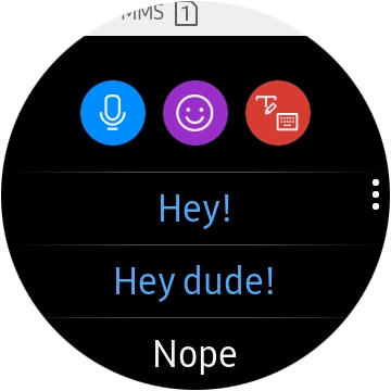 Press the write reply icon and key in the required text. Press the write reply icon and key in the required text.