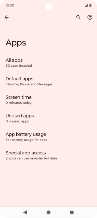 Press All apps.
