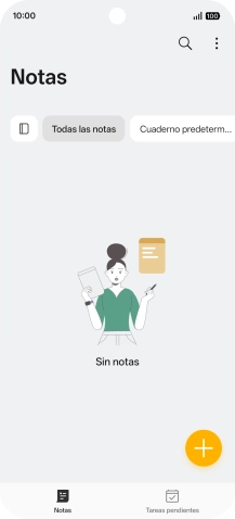 Pulsa el icono de nueva nota.