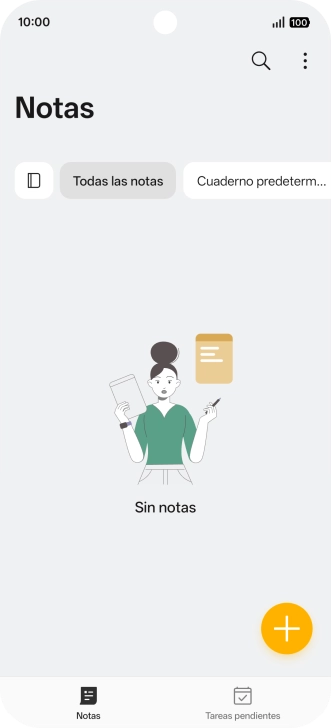 Pulsa el icono de nueva nota.