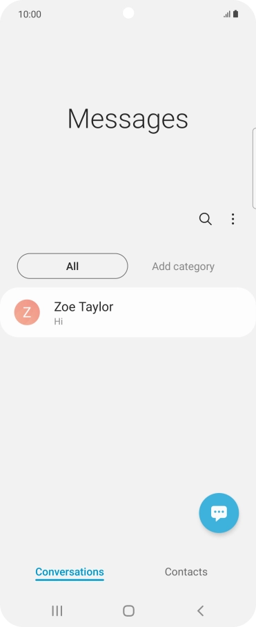 Press the new message icon. Press the new message icon.