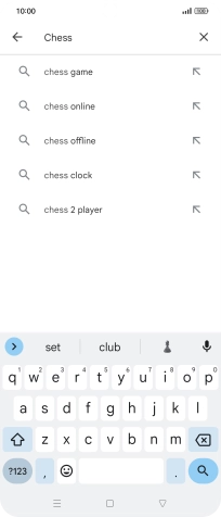 Key in the name or subject of the required app and press the search icon. Key in the name or subject of the required app and press the search icon.