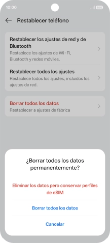 Pulsa el ajuste deseado.