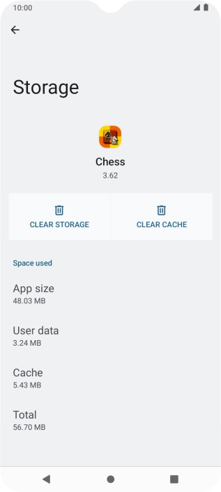 Press CLEAR CACHE. Press CLEAR CACHE.