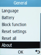 Select About.