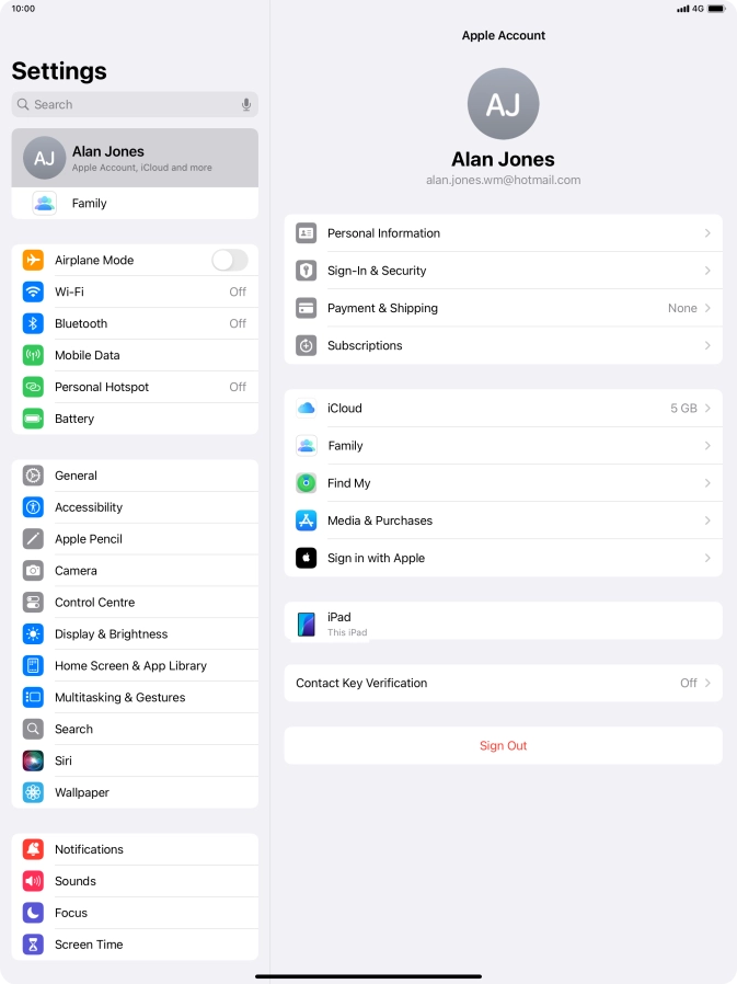 Press iCloud. Press iCloud.