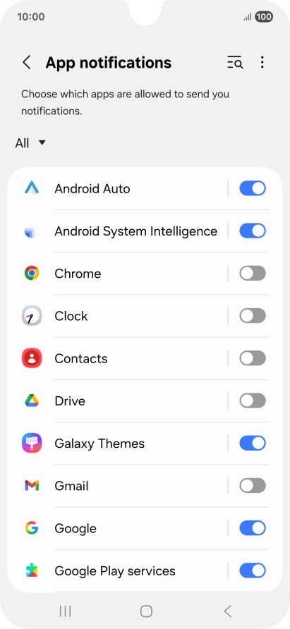 Press the drop down list. Press the drop down list.