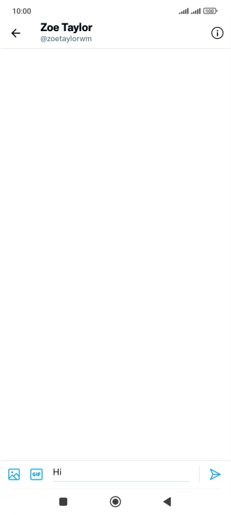 Write the required message and press the send icon. Write the required message and press the send icon.