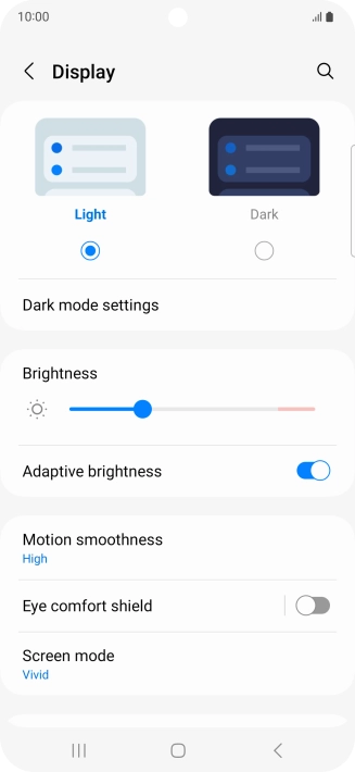 Press the indicator next to 
