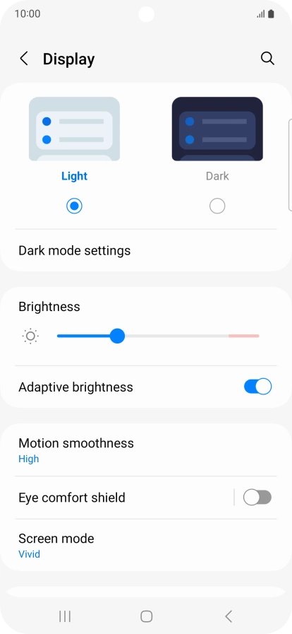 Press the indicator next to 