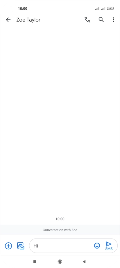 Press the send icon when you've finished your text message.