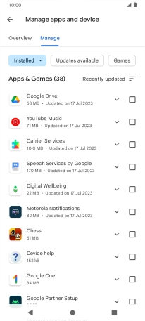 Press the required app. Press the required app.