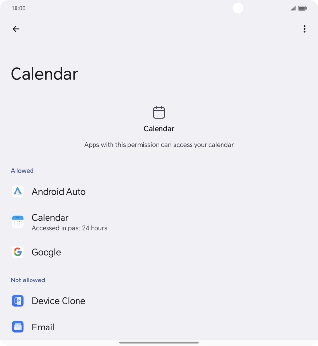 The total app activity for the selected phone function is displayed. The total app activity for the selected phone function is displayed.