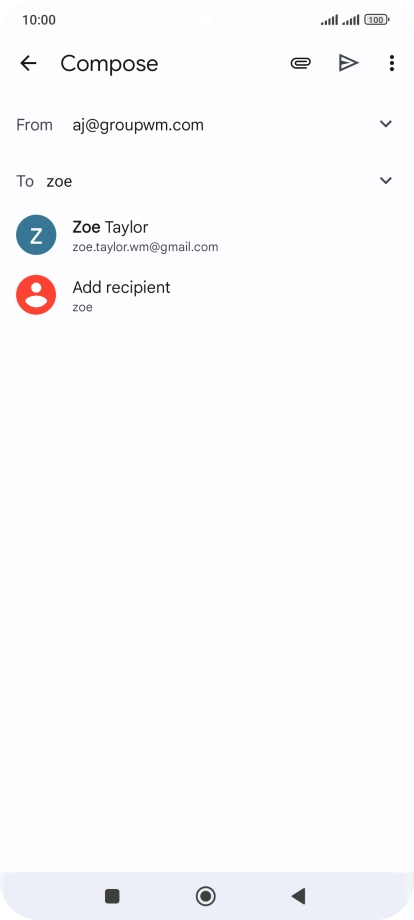 Press the required contact. Press the required contact.