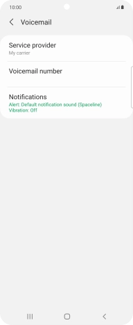 Press Voicemail number. Press Voicemail number.