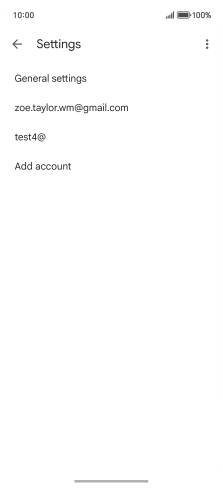 Press the required email account. Press the required email account.