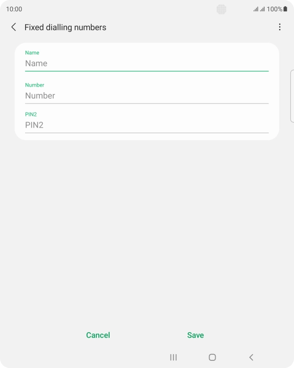 Press Name and key in the required name. Press Name and key in the required name.